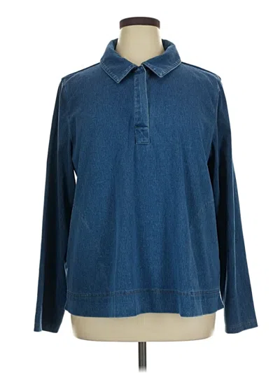 Pre-owned D&co. Long Sleeve Button Down Shirt In Blue