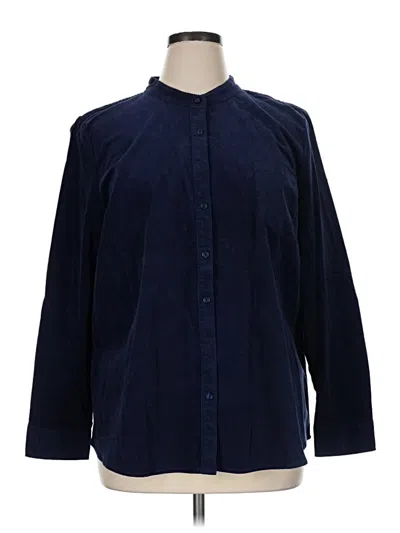 Pre-owned D&co. Long Sleeve Button Down Shirt In Blue