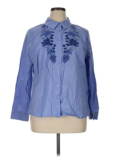 Pre-owned D&co. Long Sleeve Button Down Shirt In Blue