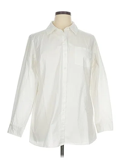 Pre-owned D&co. Long Sleeve Button Down Shirt In Ivory