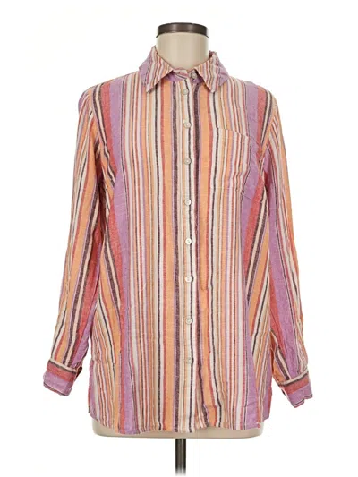 Pre-owned D&co. Long Sleeve Button Down Shirt In Orange