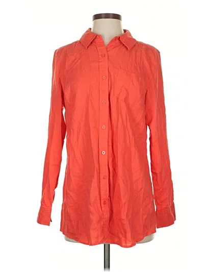Pre-owned D&co. Long Sleeve Button Down Shirt In Red