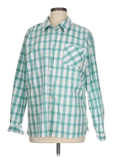 Pre-owned D&co. Long Sleeve Button Down Shirt In Teal