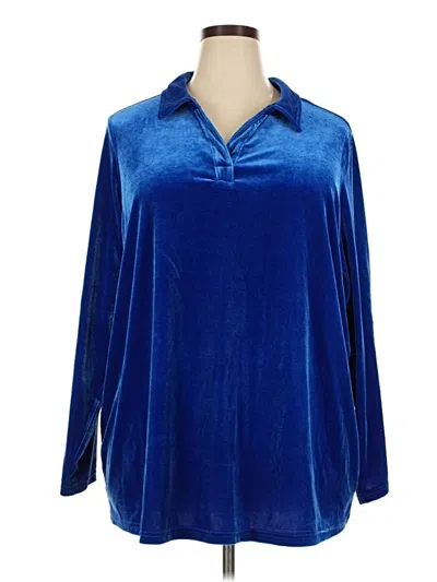 Pre-owned D&co. Long Sleeve Polo Shirt In Blue