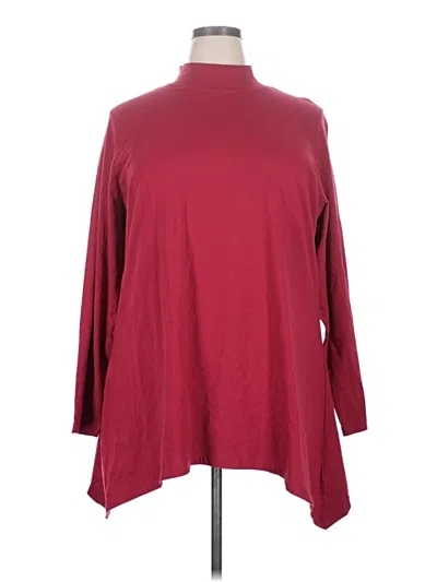 Pre-owned D&co. Long Sleeve Turtleneck In Burgundy