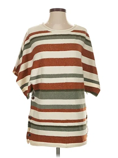 Pre-owned D&co. Poncho In Brown