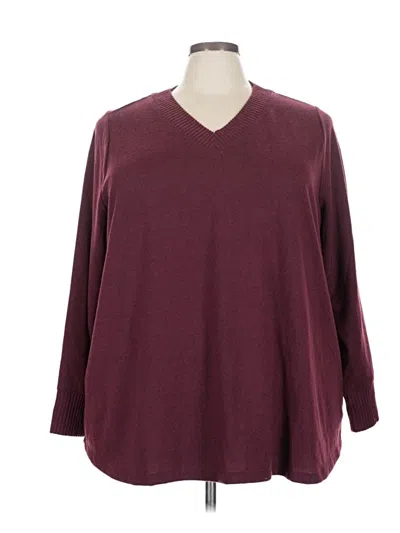 Pre-owned D&co. Pullover Sweater In Burgundy