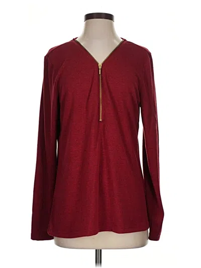 Pre-owned D&co. Pullover Sweater In Burgundy