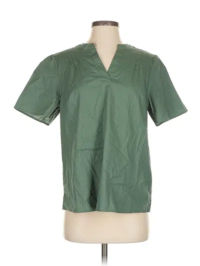 Pre-owned D&co. Short Sleeve Blouse In Green