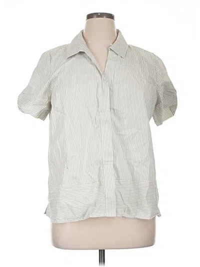 Pre-owned D&co. Short Sleeve Blouse In Ivory