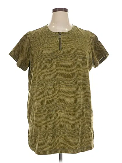 Pre-owned D&co. Short Sleeve Henley Shirt In Green