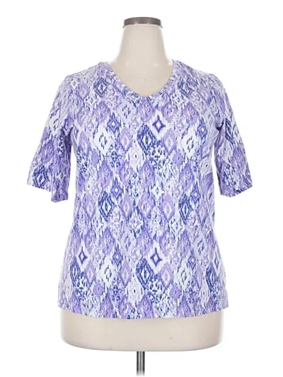 Pre-owned D&co. Short Sleeve T-shirt In Purple