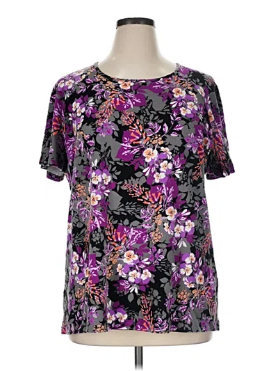 Pre-owned D&co. Short Sleeve T-shirt In Purple