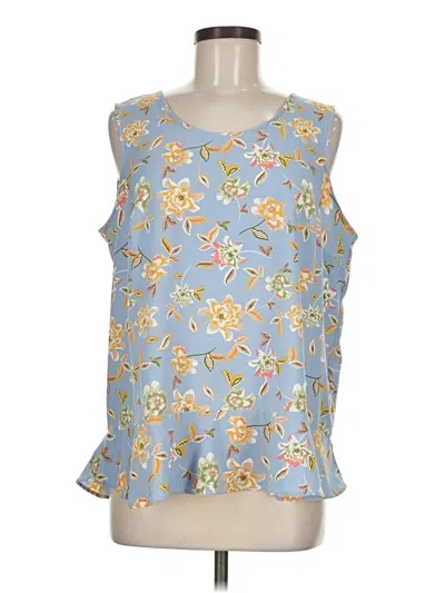 Pre-owned D&co. Sleeveless Blouse In Blue