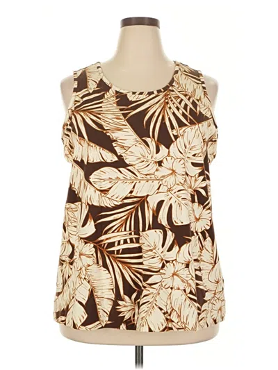 Pre-owned D&co. Sleeveless Blouse In Brown