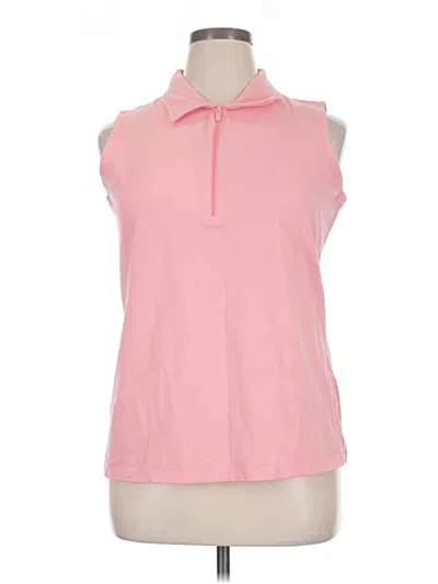 Pre-owned D&co. Sleeveless Button Down Shirt In Pink