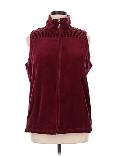 Pre-owned D&co. Sweater Vest In Burgundy
