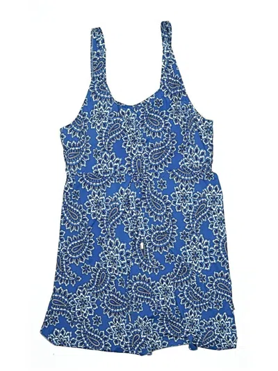 Pre-owned D&co. Swimsuit Top Blue Paisley Pattern Swimwear