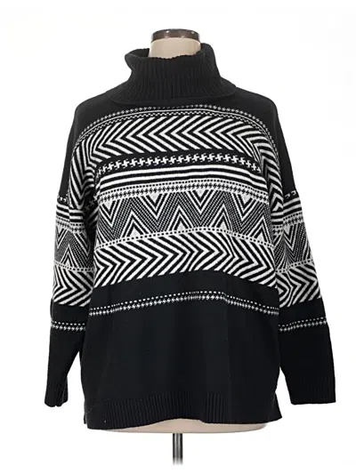 Pre-owned D&co. Turtleneck Sweater In Black