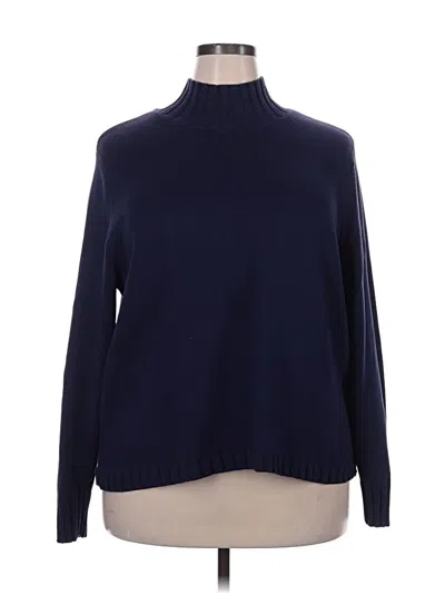 Pre-owned D&co. Turtleneck Sweater In Blue