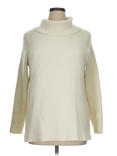 Pre-owned D&co. Turtleneck Sweater In Ivory