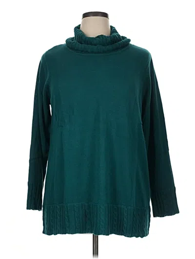 Pre-owned D&co. Turtleneck Sweater In Teal