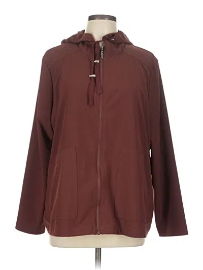 Pre-owned D&co. Zip Up Hoodie In Burgundy