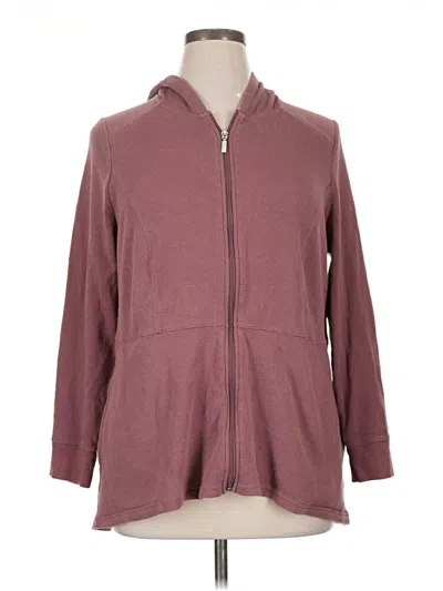 Pre-owned D&co. Zip Up Hoodie In Burgundy