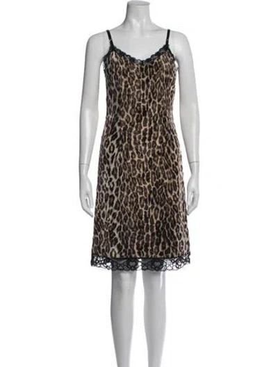 Pre-owned D&g 1990's Knee-length Dress W/ Tags In Neutrals