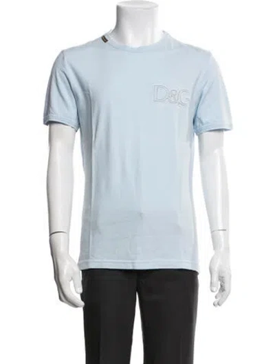 Pre-owned D&g 2000's Graphic Print T-shirt In Blue