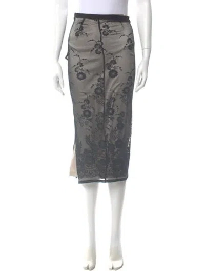 Pre-owned D&g 2000's Midi Length Skirt In Black
