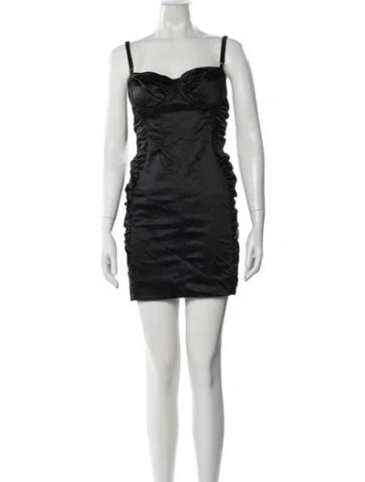 Pre-owned D&g 2000's Mini Dress In Black