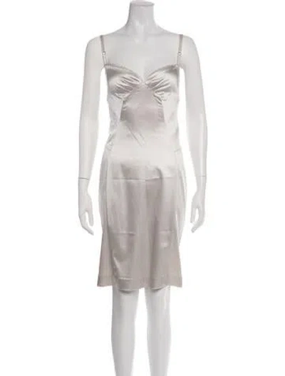 Pre-owned D&g 2000's Mini Dress In Silver