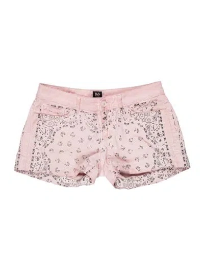 Pre-owned D&g 2000's Mini Shorts In Pink