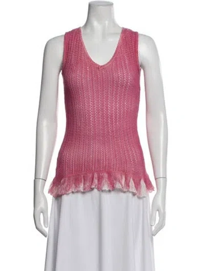 Pre-owned D&g 2000's Patterned Top In Pink
