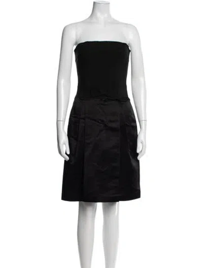 Pre-owned D&g Acetate Knee-length Dress In Black