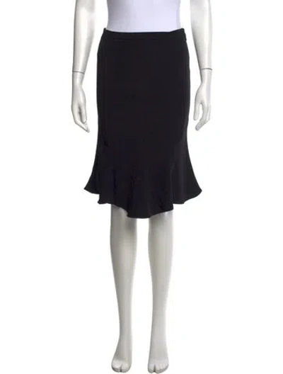 Pre-owned D&g Acetate Knee-length Skirt In Black