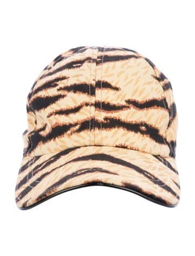 Pre-owned D&g Animal Print Baseball Cap In Brown