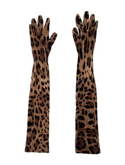Pre-owned D&g Animal Print Gloves