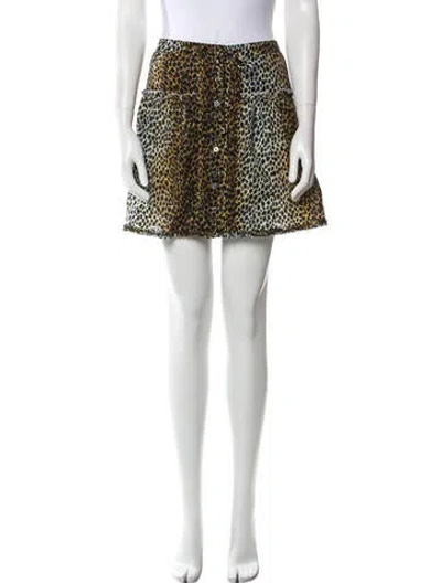 Pre-owned D&g Animal Print Mini Skirt In Neutral