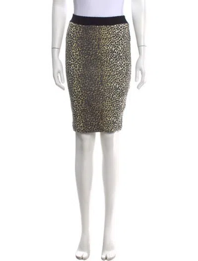 Pre-owned D&g Animal Print Mini Skirt In Neutrals