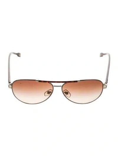 Pre-owned D&g Aviator Gradient Sunglasses In Brown