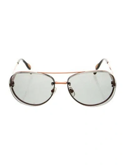 Pre-owned D&g Aviator Tinted Sunglasses In Blue