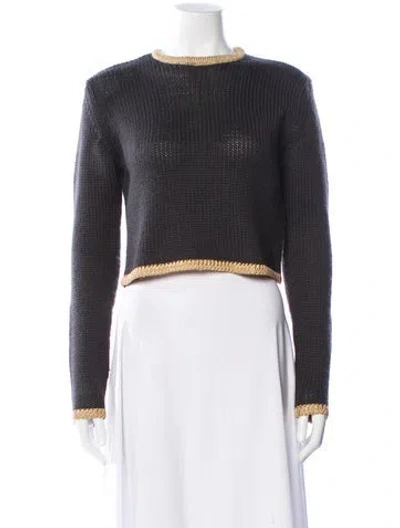 Pre-owned D&g Bateau Neckline Sweater In Gray