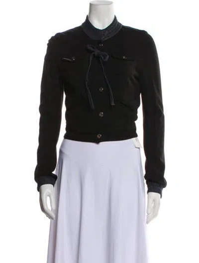 Pre-owned D&g Biker Jacket In Black