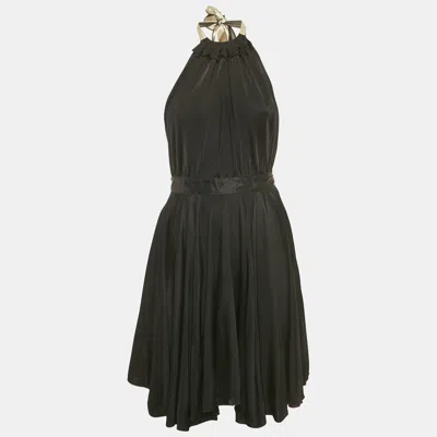 Pre-owned D & G Black Jersey Halter Neck Mini Dress S