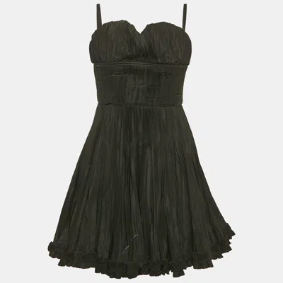 Pre-owned D & G Black Silk Blend Strapless Mini Dress S