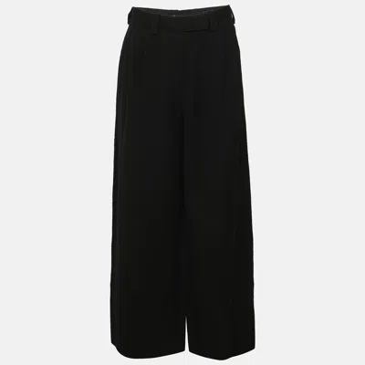 Pre-owned D & G Black Wool Culottes Pants S