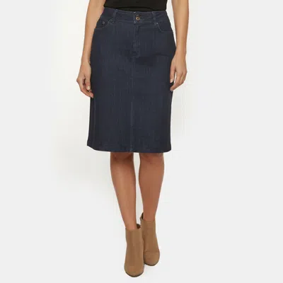 Pre-owned D & G Blue Denim Dark Wash Knee Length Skirt L