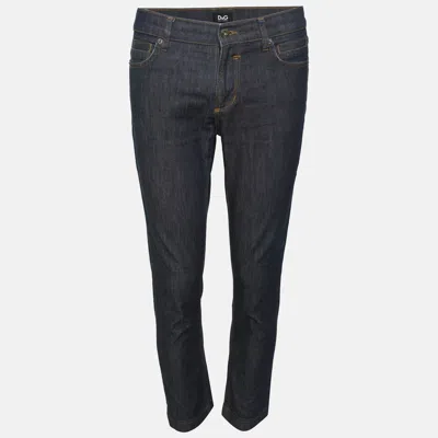 Pre-owned D & G Blue Stretch Denim Skinny Jeans Xs